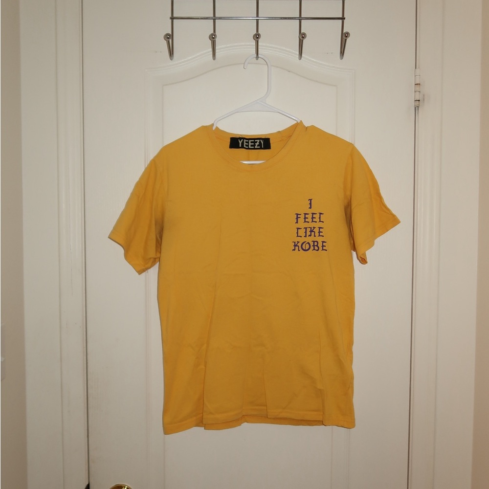 yeezy yellow mustard worn i feel like kobe graphic tshirt